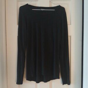 Black Lightweight Long-Sleeve Top